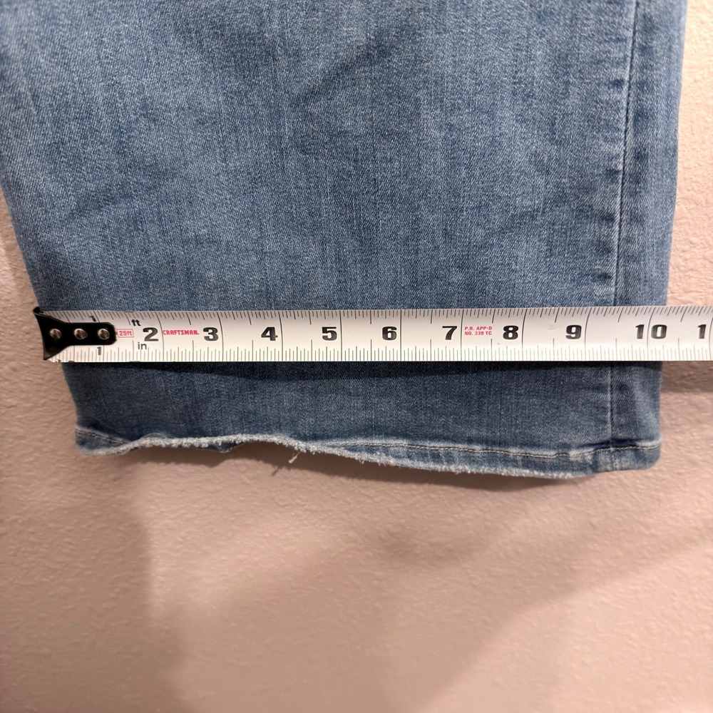 FRAME Le Easy Flare High Rise Jeans Light Wash Blue Denim Size 32 - Picture 9 of 10